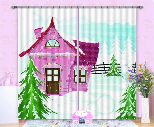 3D Snow Hut 274 Blockout Photo Curtain Printing Curtains Drapes Fabric Window CA