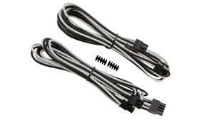Corsair-Sleeved-PCIe-Cables-w-Single-Connector-Type-4-Gen-3-White-Black