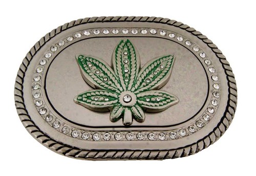 Rasta Reggae Belt Buckle New Men Silver Green Metal Style Rhinestones Fashions - Picture 4 of 6