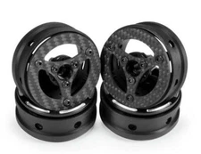 Powerhobby 1.9" Carbon Fiber Lightweight Beadlock Wheels B 1/10 Rock Crawler