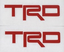 2 New Trd Toyota 4 Red Decals Stickers Truck Car Shows Windows Racing Decal