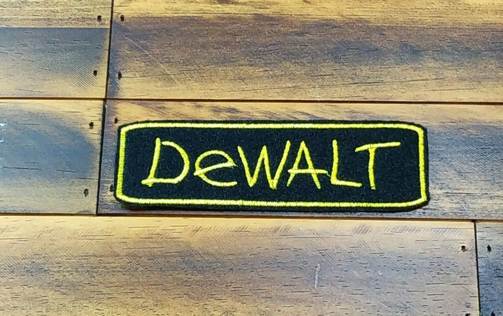 Dewalt Patch Iron-On Dewalt Logo Applique Embroidered Patch DeWalt