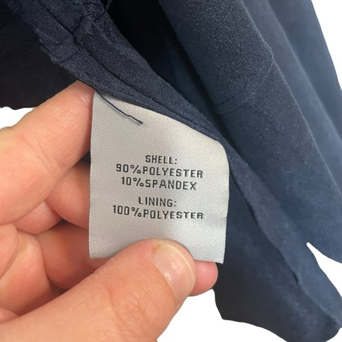 Bagatelle Faux Suede Drape-Front Jacket in Navy Blue One Size - Picture 7 of 10