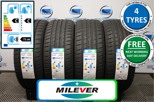 Set Of 4 POWERTRAC ECOSPORT 205/45ZR17 88W XL Summer Tyres - Extra Load 205 45 17 Car Tires