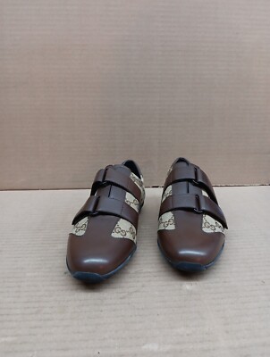 Gucci Pelle S. Gomma Style- 121830/a3n30, Deep Ebony/bei, Eur Sz 37.5/sz 7.5m