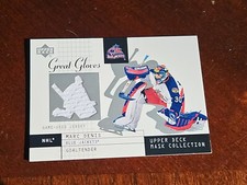 marc denis jersey relic game used card nhl hockey columbus blue jackets gu ud
