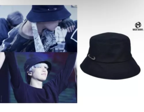 Sombrero de cubo negro MACK BARRY BTS MIC Drop Hope Suga EXO Baekhyun Over Fit