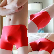 Boxershorts Boxer Men Panties Men Underwear Underpants Ice Silk Seamless Soft US