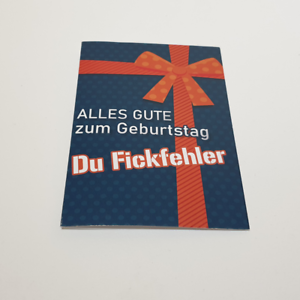 Geburtstagskarte Witzig Mit Spruch Alles Gute Zum Geburtstag Du F Ckfehler Funny Ebay