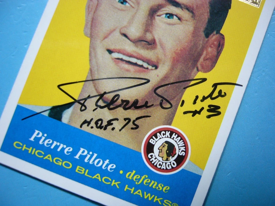 2002 2002/03 TOPPS O-PEE-CHEE ARCHIVES CARD #22 PIERRE PILOTE AUTOGRAPH AUTO OPC - Image 3 of 3