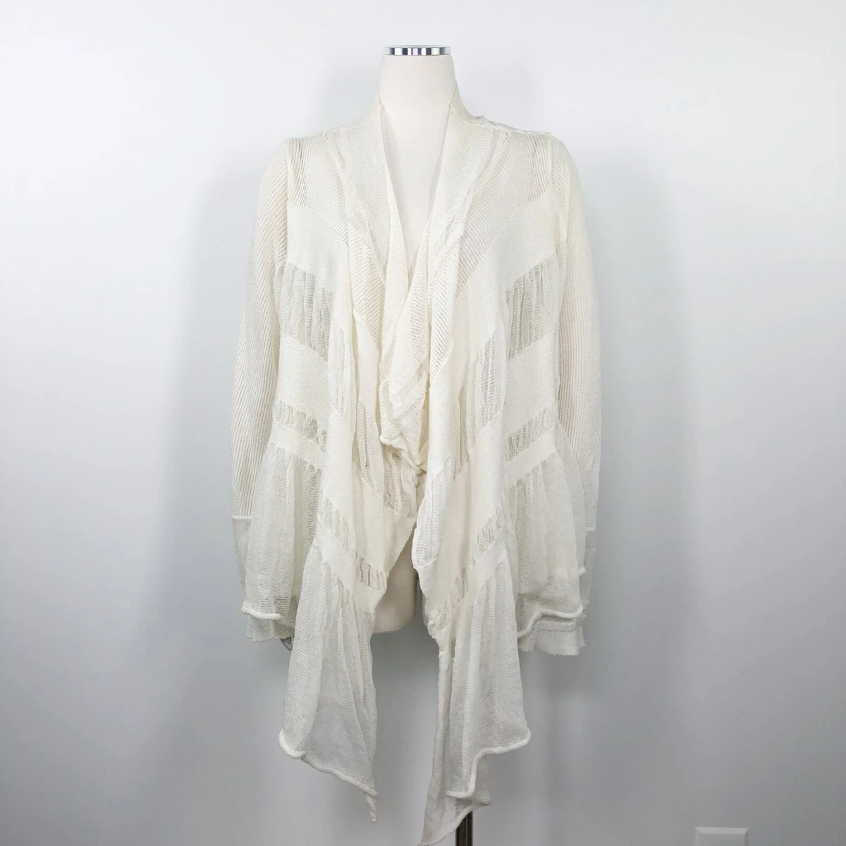 Ivory waterfall cardigan sale