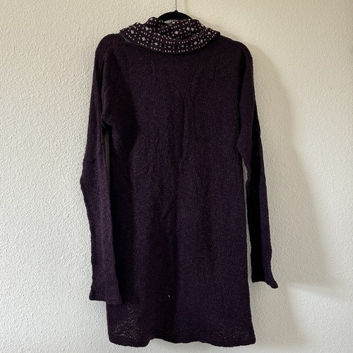 XCVI Cowl Southwestern Print Boho Turtleneck Knit Sweater Women Sz Medium Casual - Picture 8 of 11