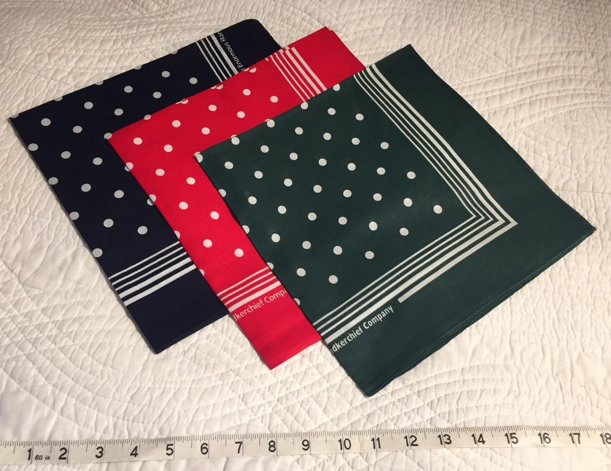 Cotton Handkerchief Classic Set of 3 Men s Large Spotty Hankies