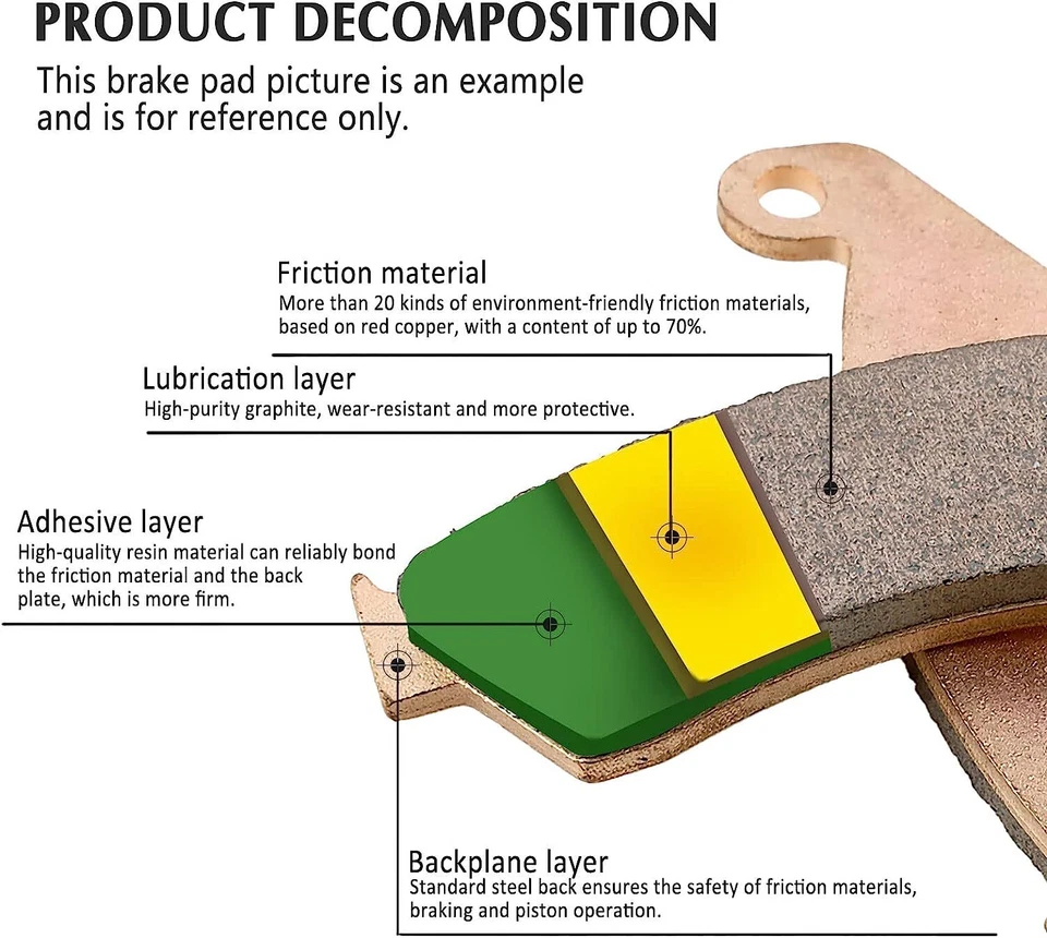 Pastillas de freno delanteras traseras para Honda CR250 CR250R 2002-2007 CR125R 2002-2007 CRF250R Foto 3 de 4