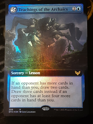 Teachings of the Archaics Extended Art FOIL , Strixhaven ,NM , MTG ,FREESHIPPING