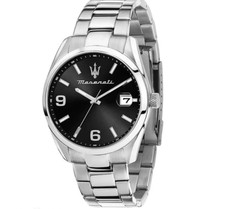 Maserati Attrazione Black Dial Stainless Steel Strap Men's Watch R8853151007