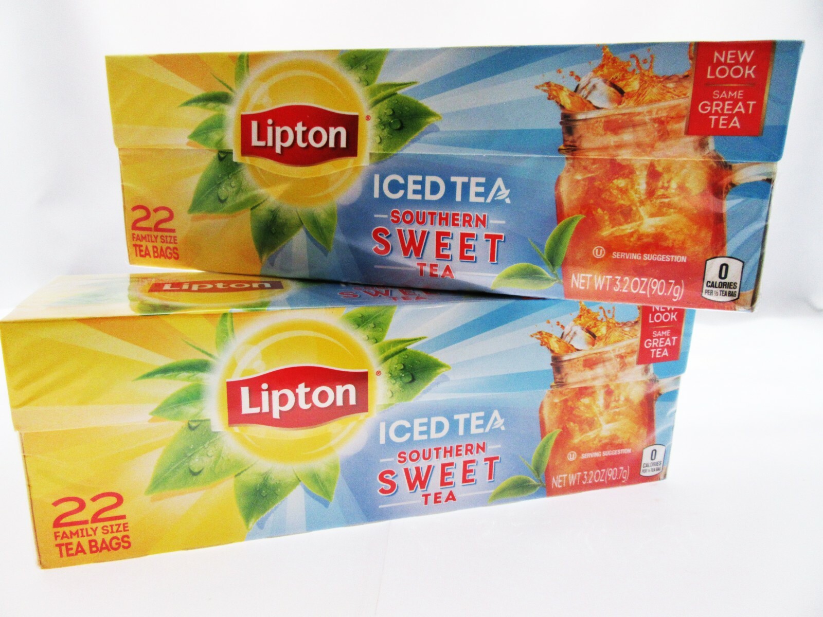 Lipton Southern Sweet Tea Lot of 2 22 bags each Family Size Tea Bags