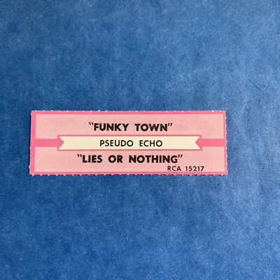1 JUKEBOX TITLE Strip Pseudo Echo Funky Town/Lies Or Nothing Rca 45