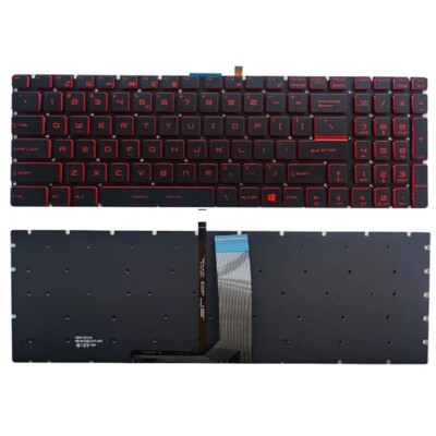 US Red Backlit Laptop Keyboard For MSI GF75 Thin 10SCSXR MS-17F6