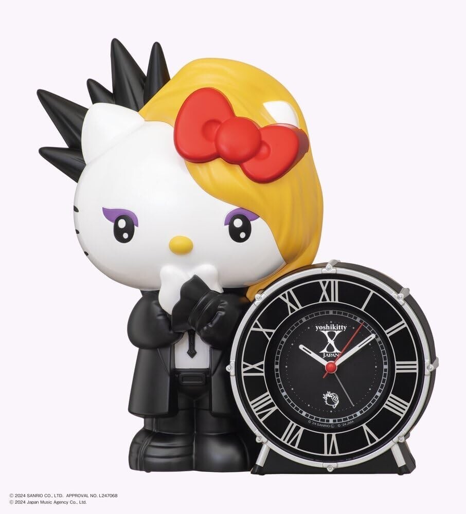 NEW]YOSHIKITTY Hello Kitty x X JAPAN Voice alarm clock Sanrio