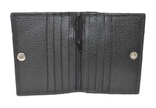 Mens Slim Bifold Black Leather Credit Card Holder Style ID Mini Wallet Thin New