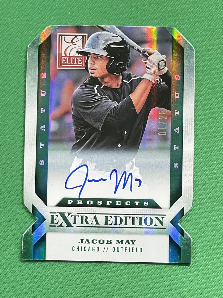 2013 Elite Extra Edition JACOB MAY - AUTO PROSPECTS - EMERALD STATUS DIE-CUT /25 - Image 2 of 4