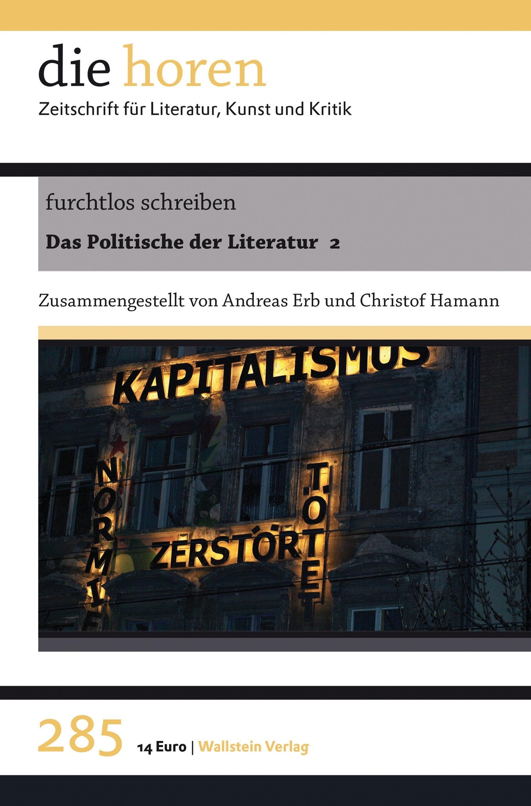 Thumbnail - Furchtlos Schreiben Das Politische Der Literatur 2 Andreas Erb (u. A.)