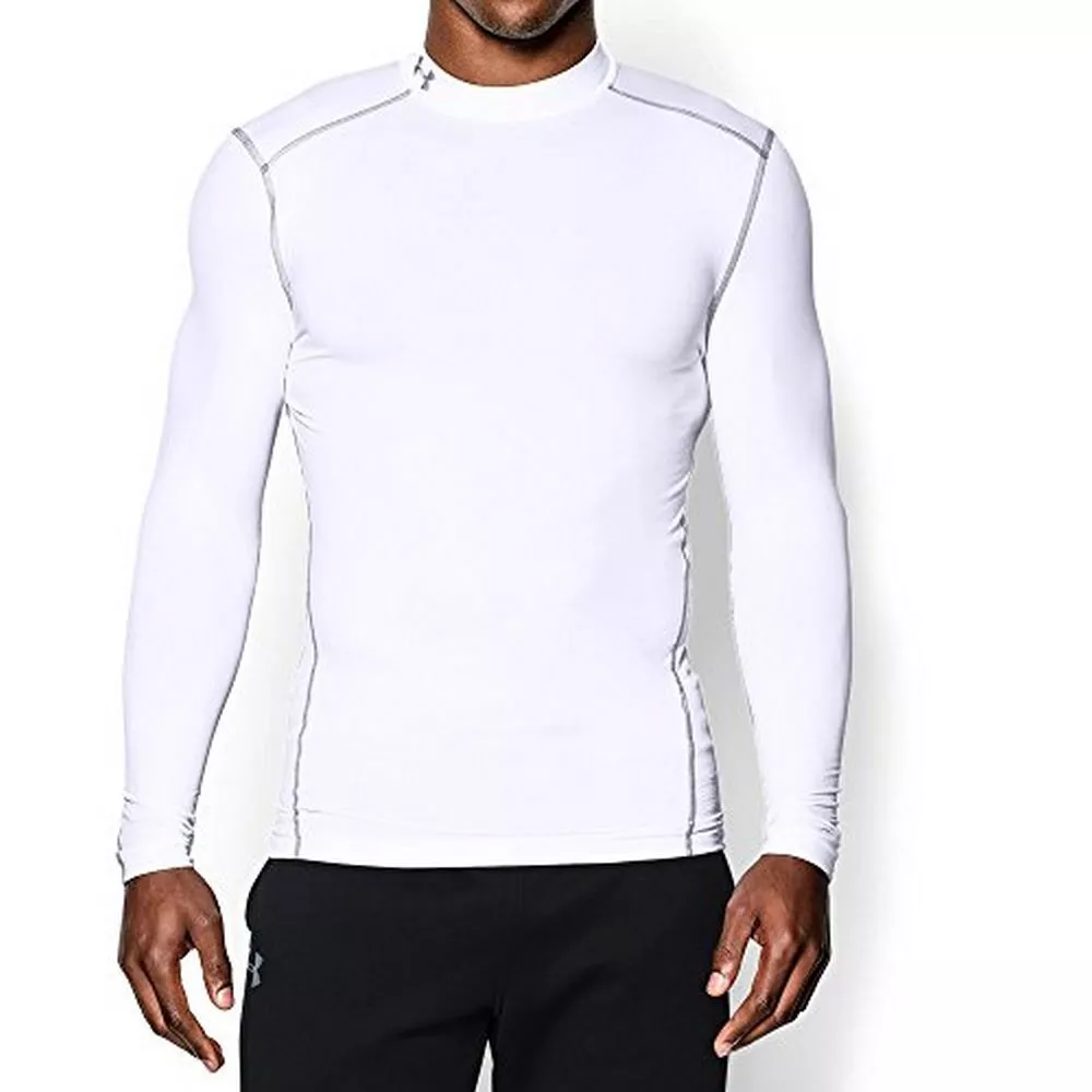 Under Armour ColdGear Compression Mock Neck Long Sleeve Shirt White NWT  (3XL) | eBay