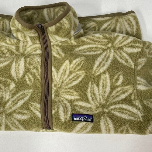 Patagonia Synchilla Sweater Kids M Half Zip Vintage 90s Sweatshirt Floral Design - Picture 3 of 12