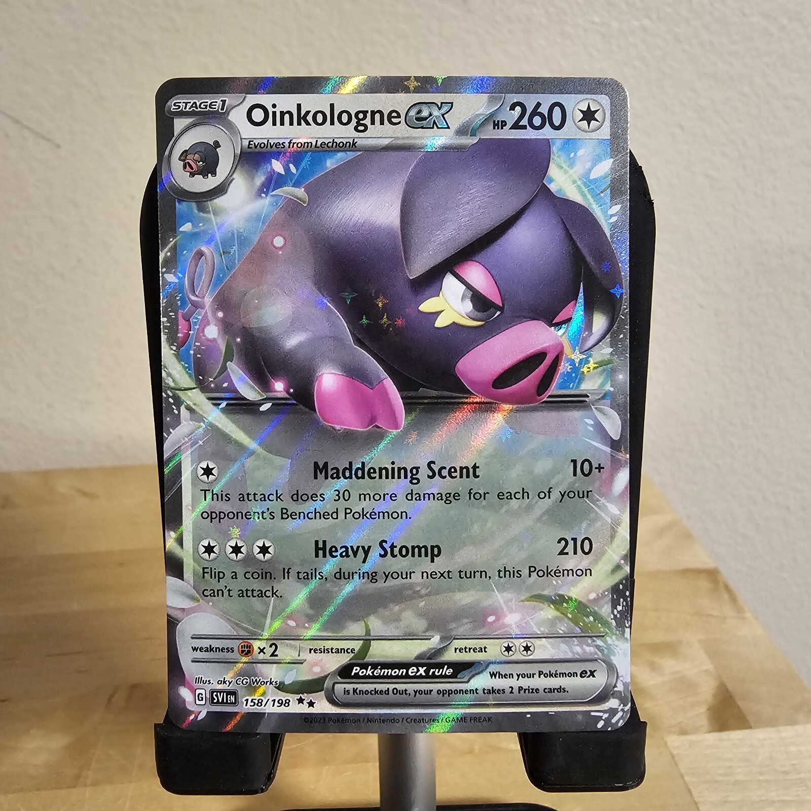 Pokemon Oinkologne ex 158/198 Base Set Scarlet & Violet Double Rare NM 1113#132