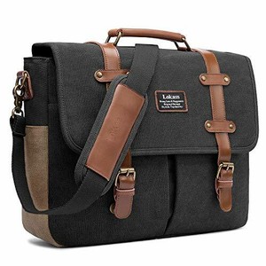 6 portatile Pollici Borsa Tela 15 Canvas lokass tracolla Nera a BFYYwCqp