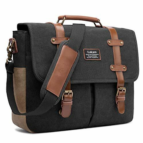 6 portatile Pollici Borsa Tela 15 Canvas lokass tracolla Nera a BFYYwCqp