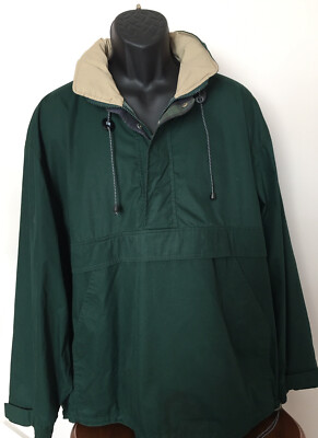 Ralph Lauren Polo Golf 1/4 Zip PullOver Jacket Windbreaker SZ XL Dark Green  Tan