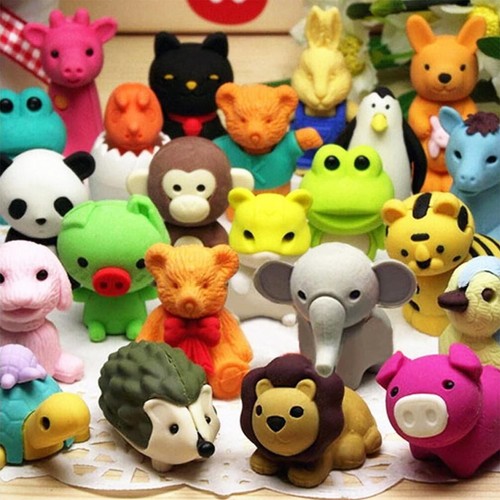 34Pcs Animal Erasers Bulk Cute Desk Pets Kids Puzzle Erasers Take Apart Cool ...