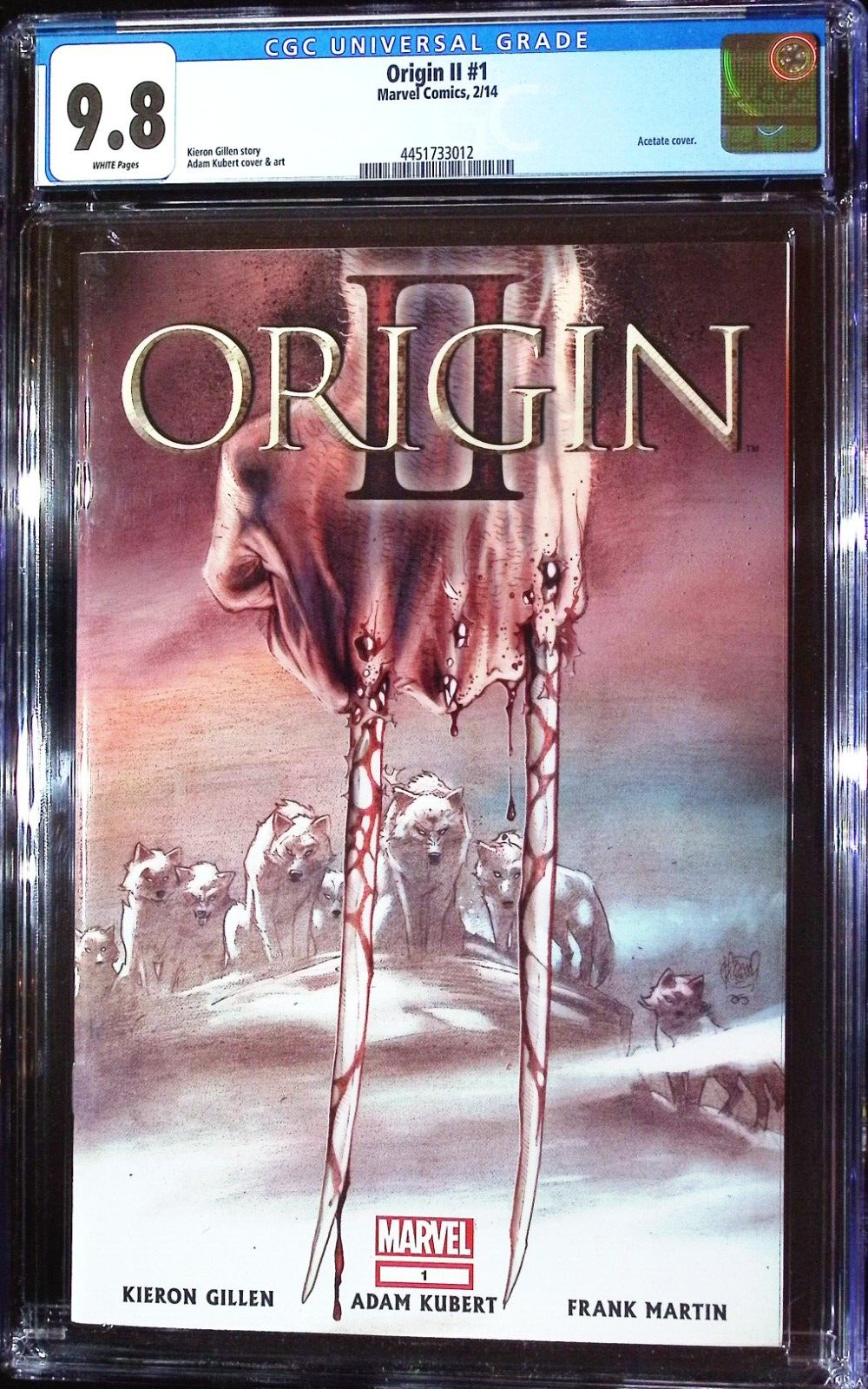 2014 Origin II #1 CGC 9.8 Acetate Cover Rare Comic