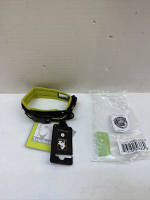 TrueLove Pet Dog Soft Adjustable Reflective Night Collar Yellow/Green Small