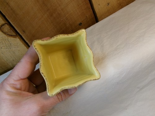 Vintage PartyLite Yellow Pastel Square Candle Holder - Picture 7 of 7