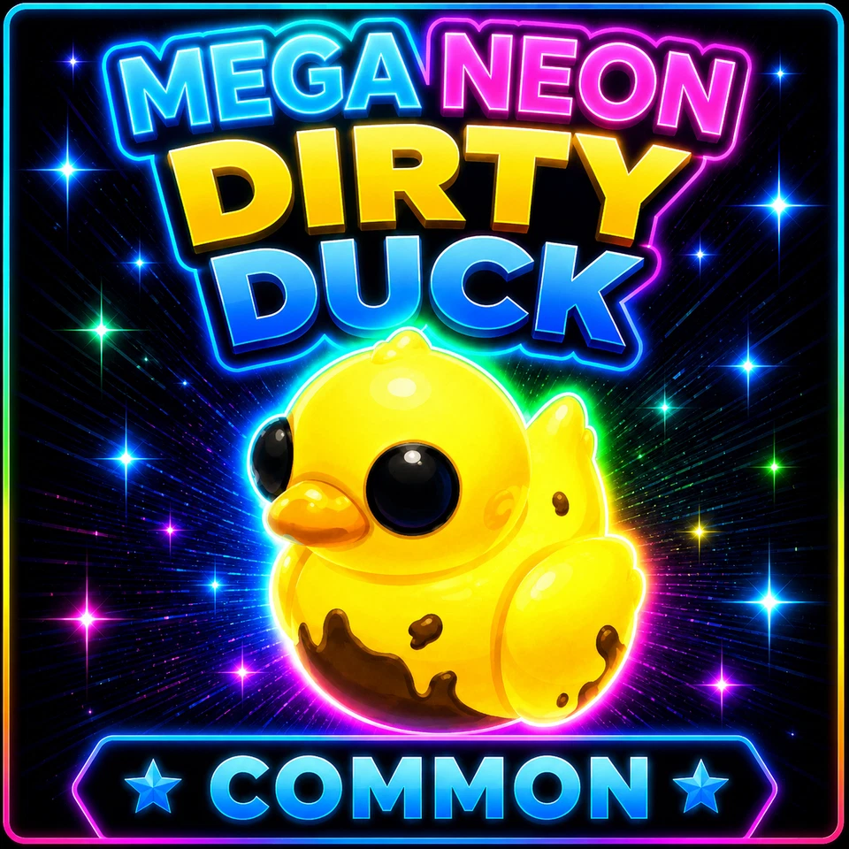 MEGA NEON DIRTY DUCKY (VERY LIMITED) ADOPT A PET FROM ME - CHEAPEST ON EBAY - Image 1 of 1