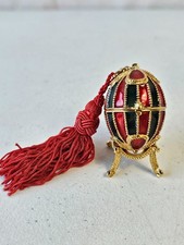 Rare Estee Lauder 1995 Collector’s Egg with Stand & Tassel Solid Perfume