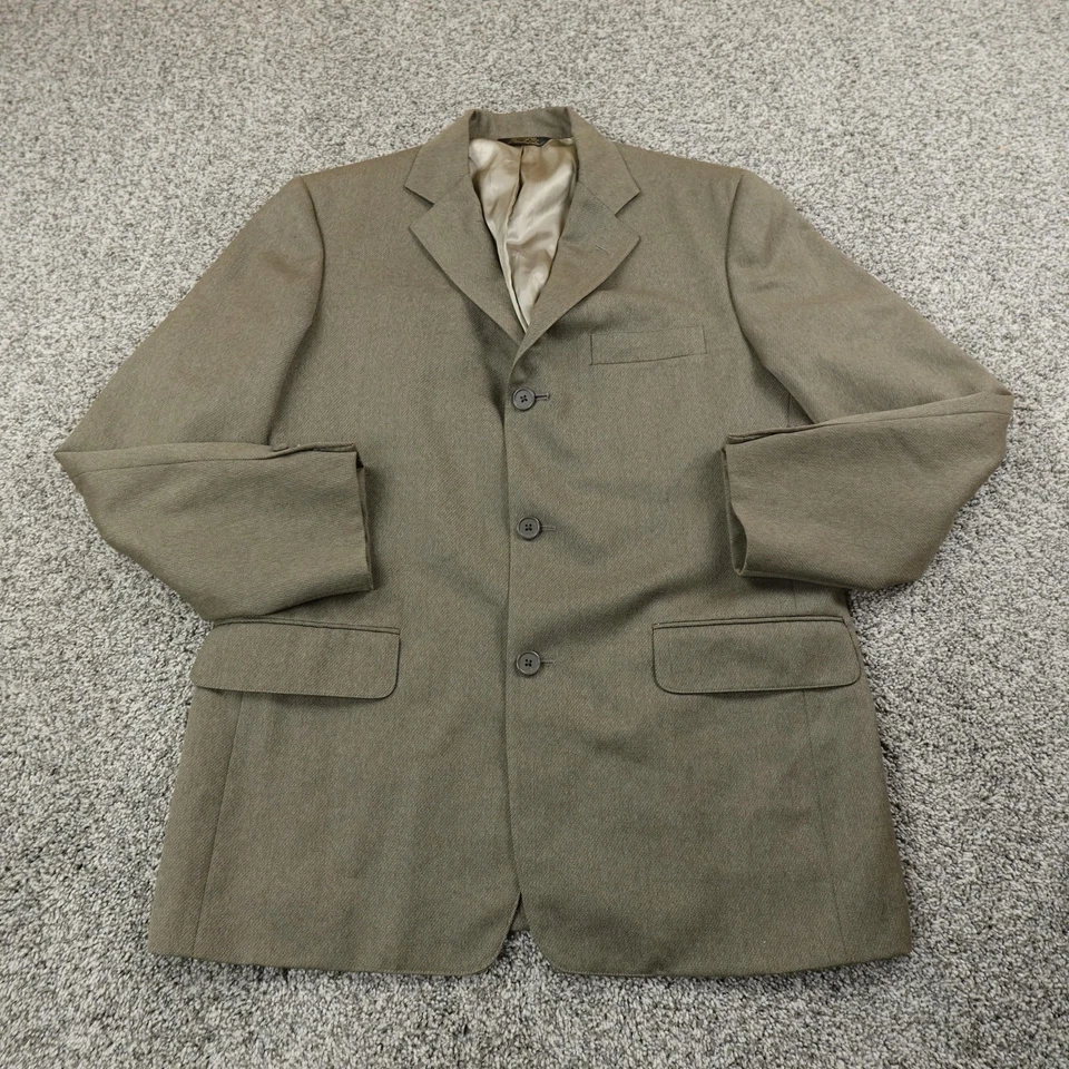 J Press Blazer Mens 44 Green Button Notch Lapel Sport Coat Suit Coat Jacket USA - Image 2 of 4