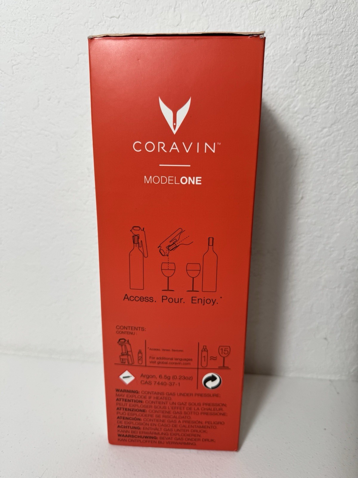 Coravin Model One Wine Preservation System 1 Cartridge Used Once