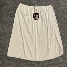 NWT Vassarette Half Slip Skirt Womens 2XL White 24" Plus Size Lace Trim