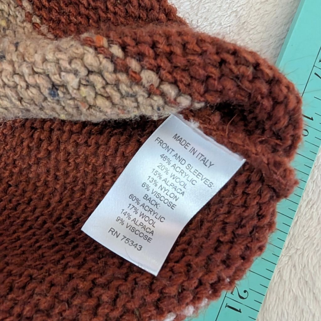 Elsamanda Sweater Size S Brown Multi-Color Sweater - Small View 5