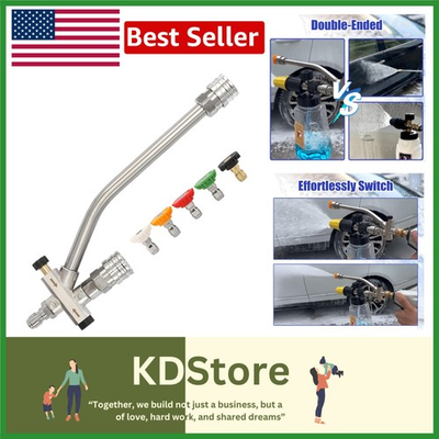 #ad Dual Connector Foam Cannon Accessory for Pressure Washer 5000 PSI Nozzles $25.99