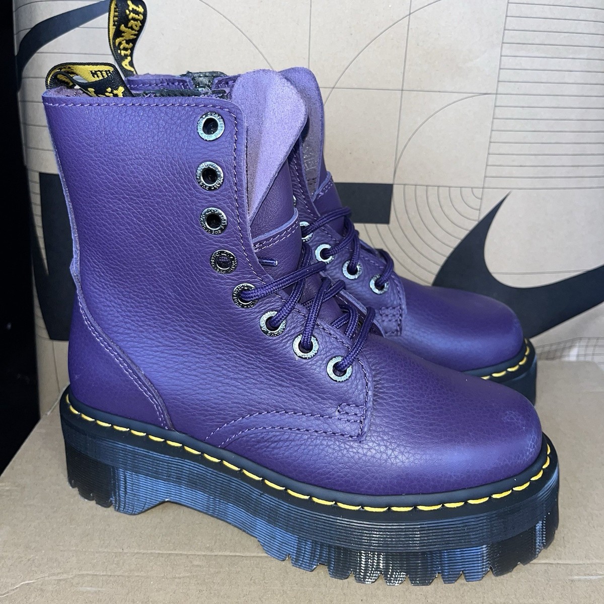 NEW Martens Jadon III Platform Boots Rich Purple $250