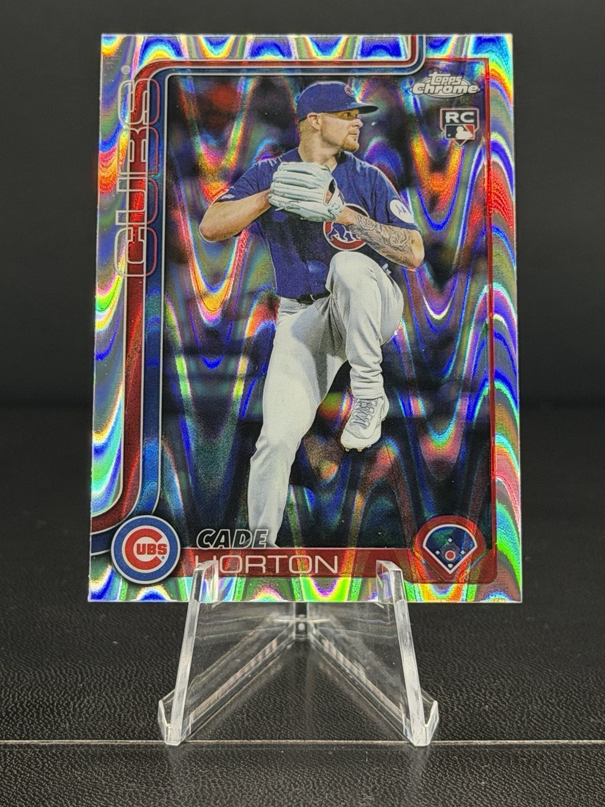 Cade Horton 2025 Topps Chrome Update #USC63 RayWave Refractor- Chicago Cubs (RC)