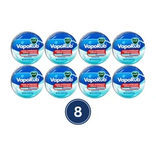 Vicks Cough Suppressant Topical Analgesic Ointment Travel 0.45 Oz, 8Pack BB 1/25
