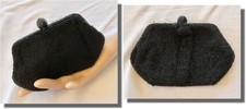 Vintage Black Glass Seed Bead Purse Small Purse Hand Strap READ