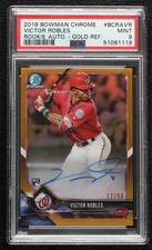 2018 Bowman Chrome Rookie Gold Refractor 12/50 Victor Robles PSA 9 Auto 02u0