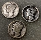 3x Silver Mercury Dimes: 18 19-D 23-S *$1 BELOW MELT*